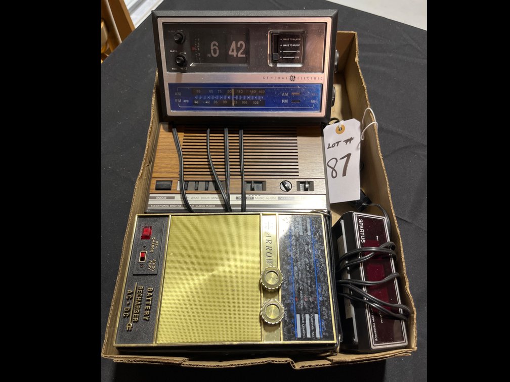 Vintage clock radios and Arrow FM/AM Radio