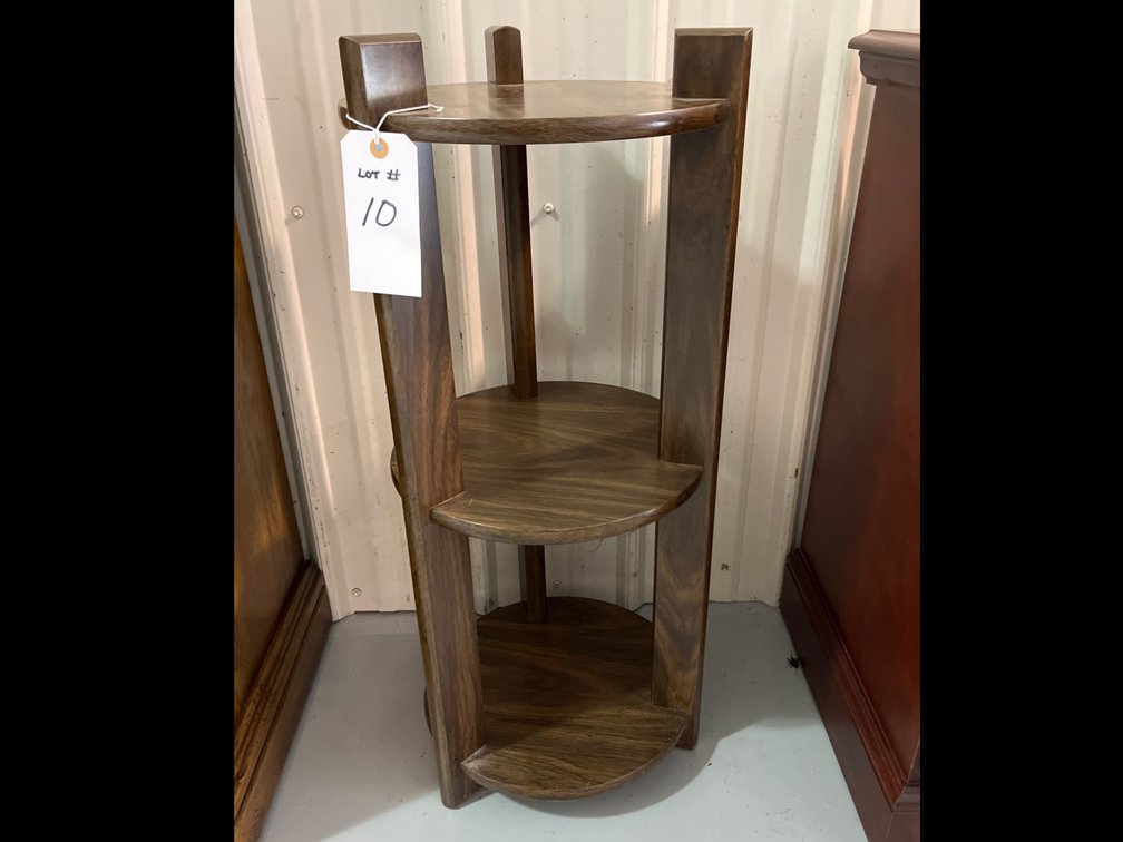 Round Wood Veneer Stand 