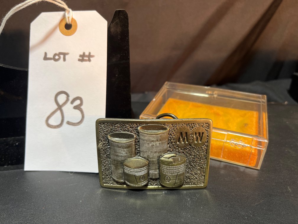 M & W Belt Buckle 1985