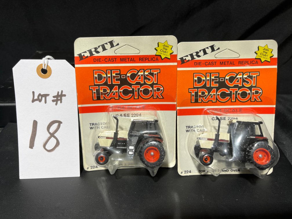 (2) Case 2294 tractors w/cab - 1/64th