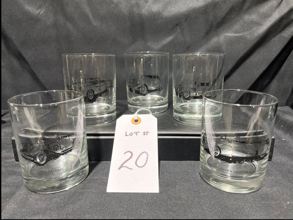 5 Vintage Automobile Glasses