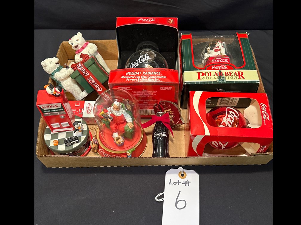 Coca-Cola Ornaments/ stocking hanger/ globe