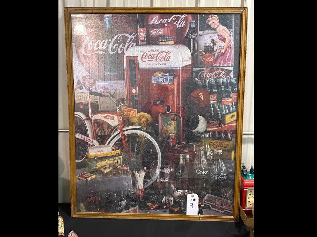 Large Coca-Cola Framed Puzzle 
