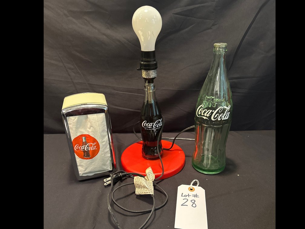 Coke napkin holder/ Bottle/ lamp 
