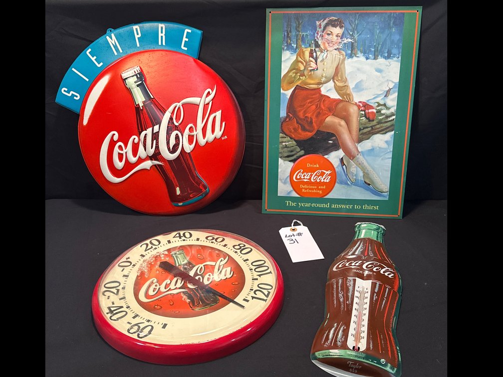 Coca-Cola Tin Signs & Thermometers