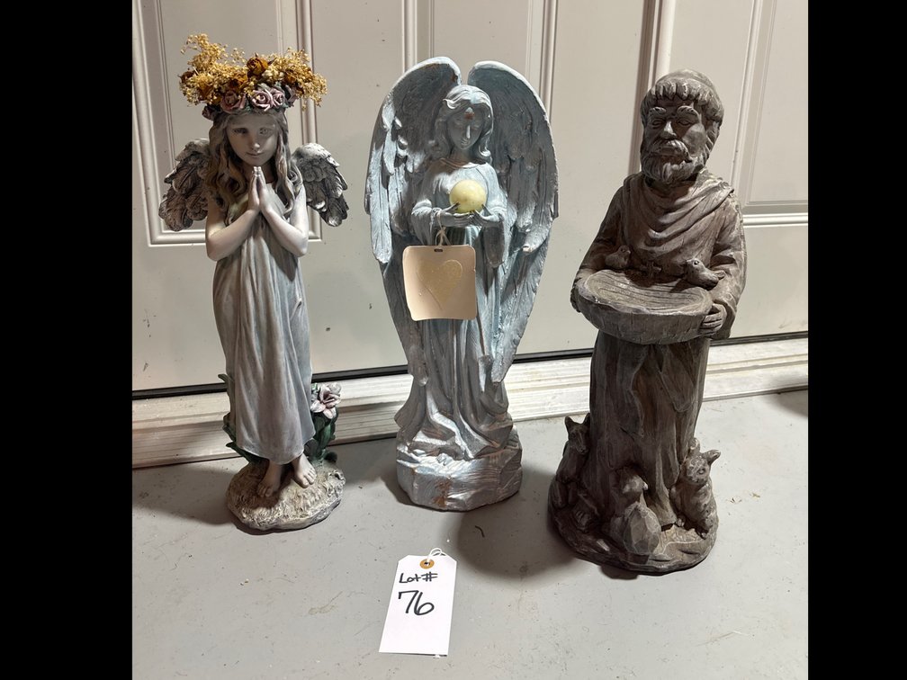 3 Resin Lawn Ornaments 