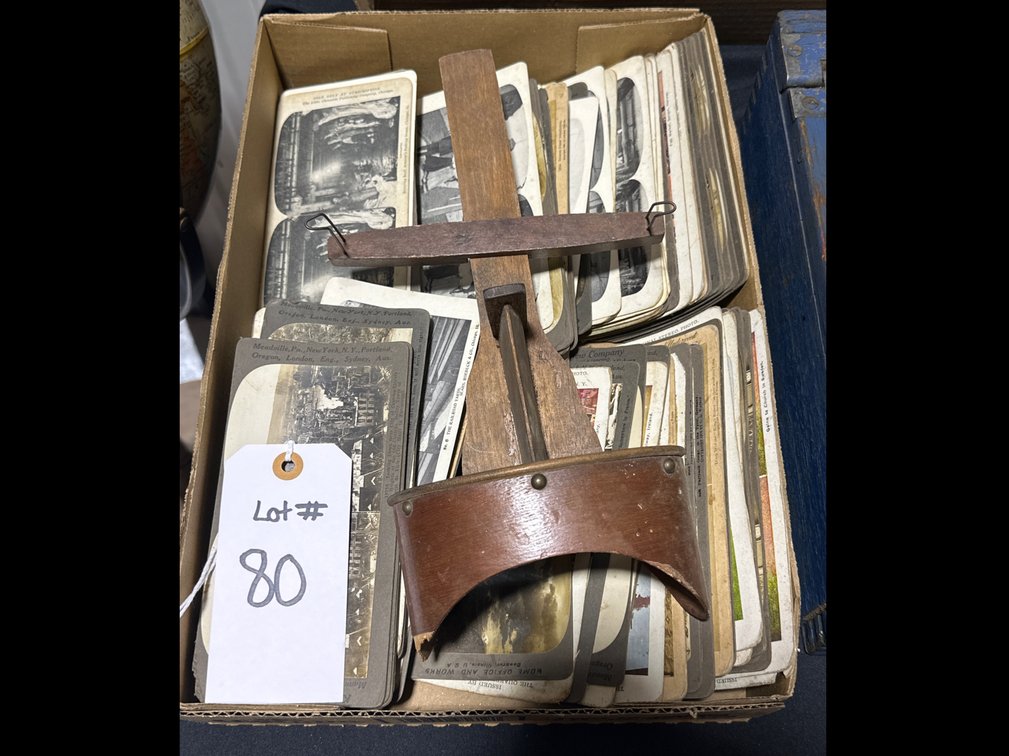 Antique Stereoscope with photos 