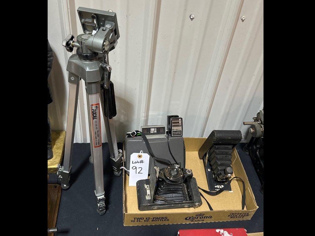 Antique Cameras and Tripod