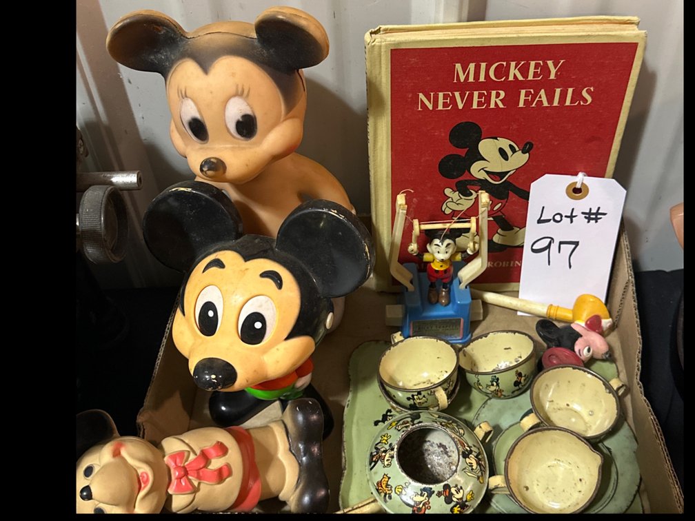 Vintage Mickey Mouse toy lot 