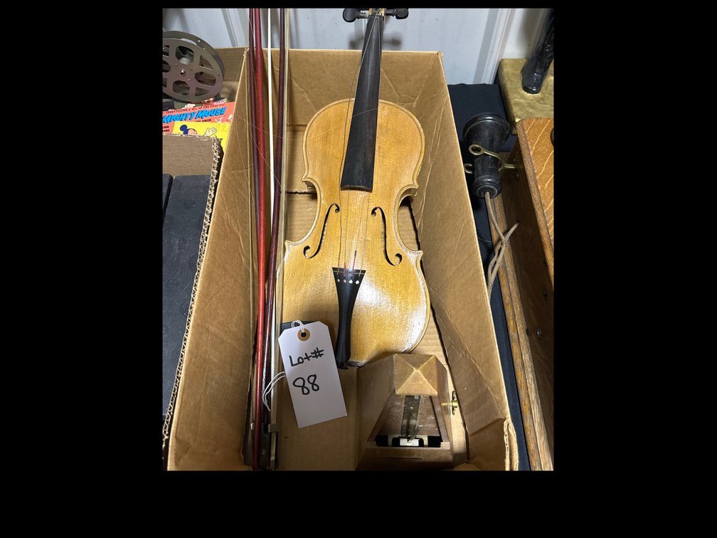 Violin and Seth Thomas Key Wound Metronome