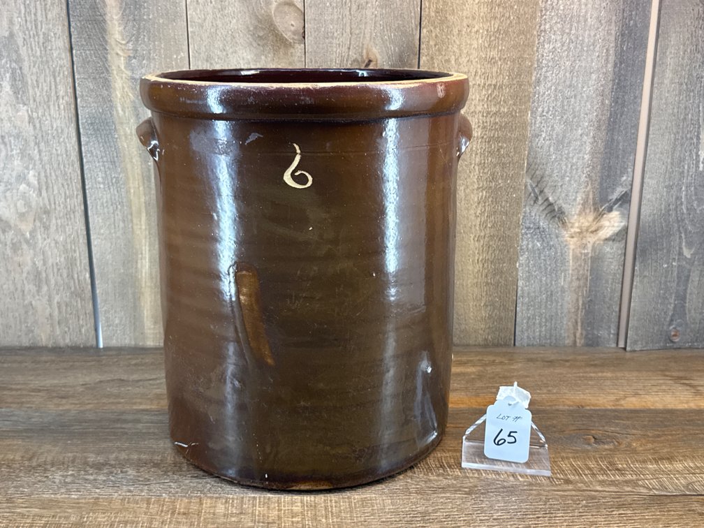 6 Gal. Brown Glazed Crock