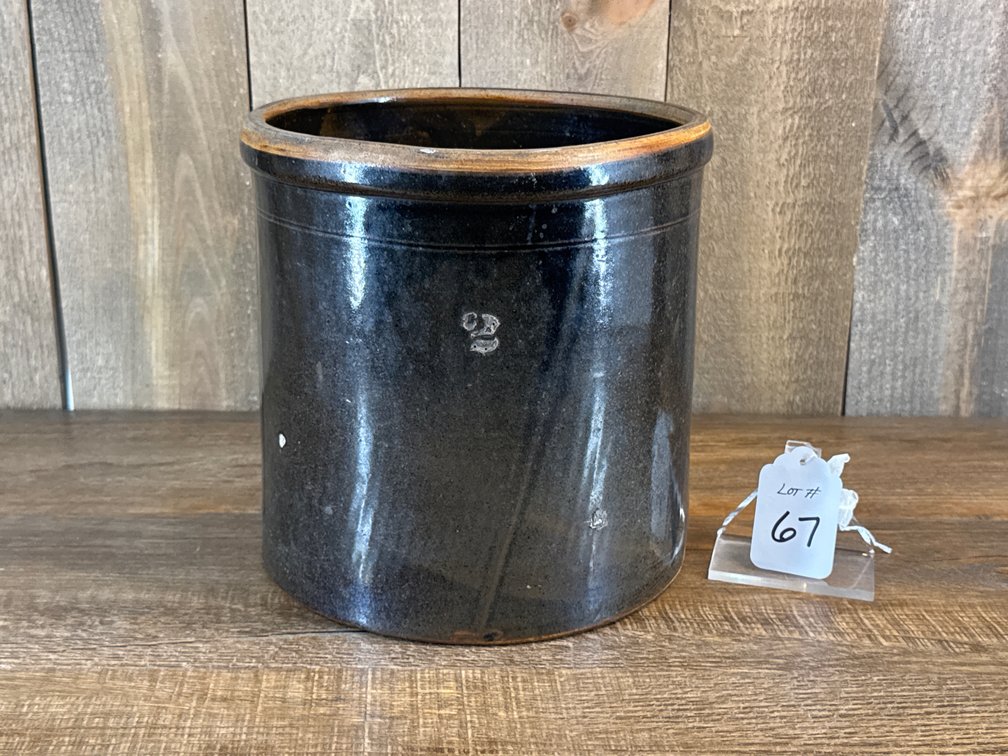 2 Gal. Brown Glaze Crock