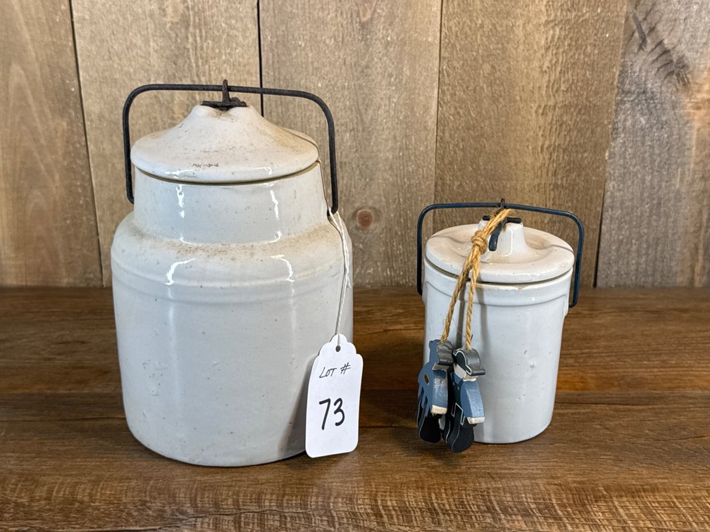 White Stoneware Canning jars