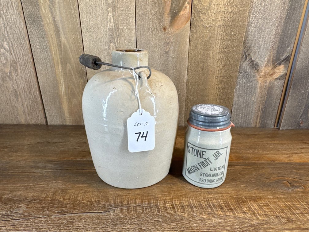 1 Gal. Stoneware Jug & Red Wing Jar