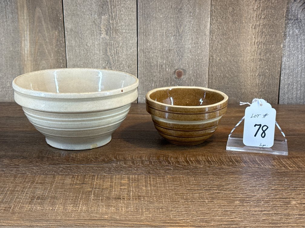 2 Small Crock Bowls