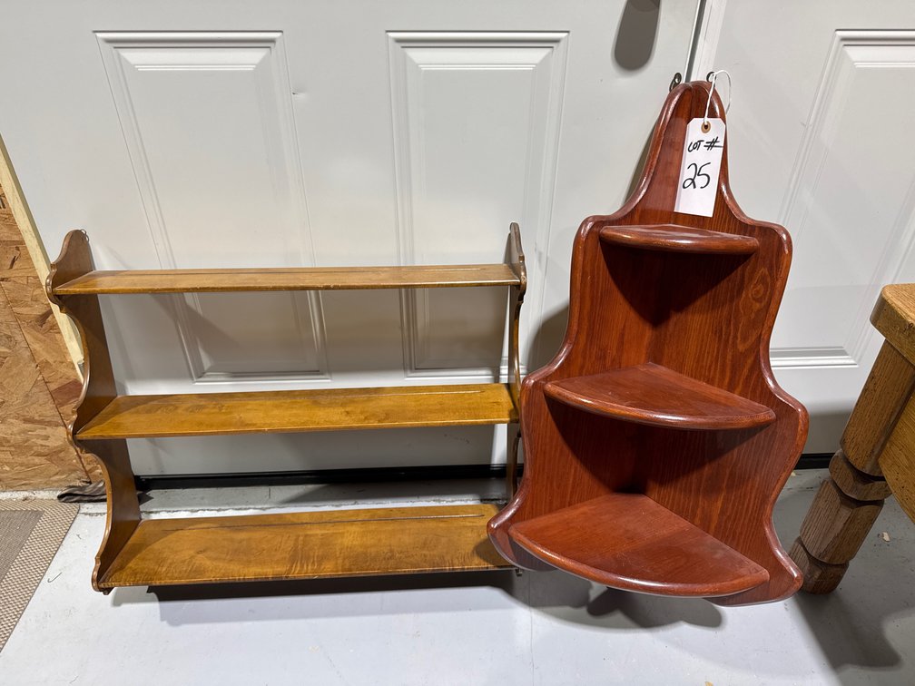 2 Vintage Wall Shelves