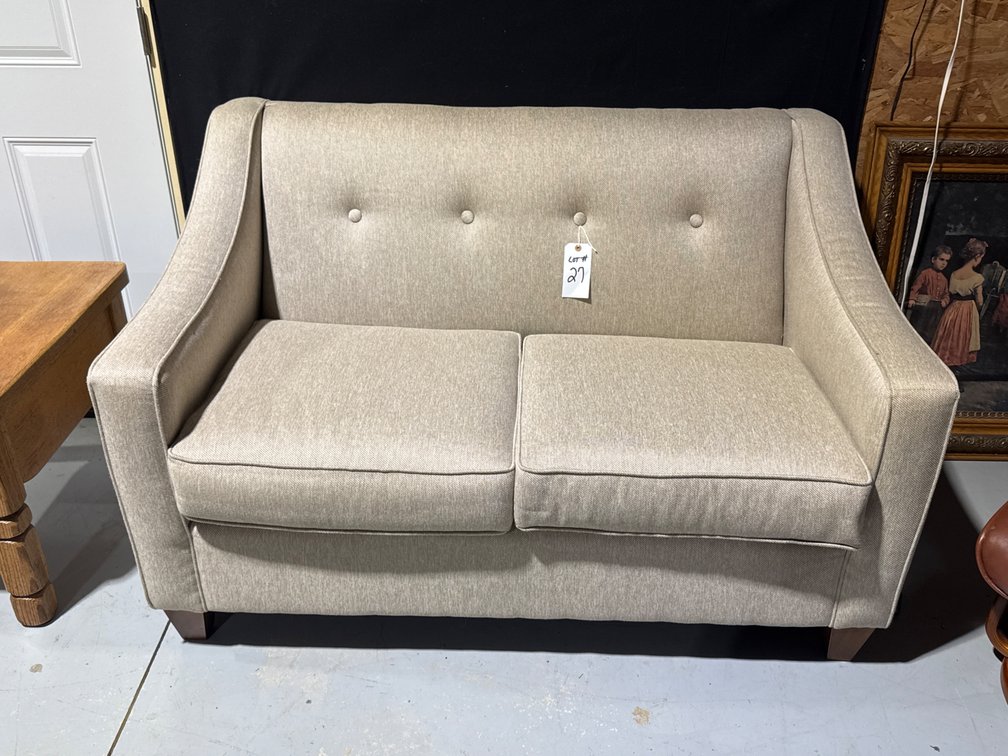 Beige Loveseat/Sofa