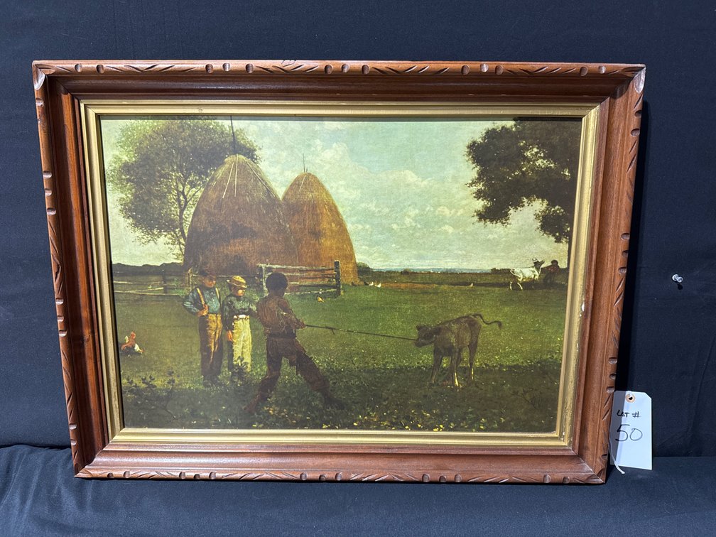 Antique “Weaning the Calf”  Print