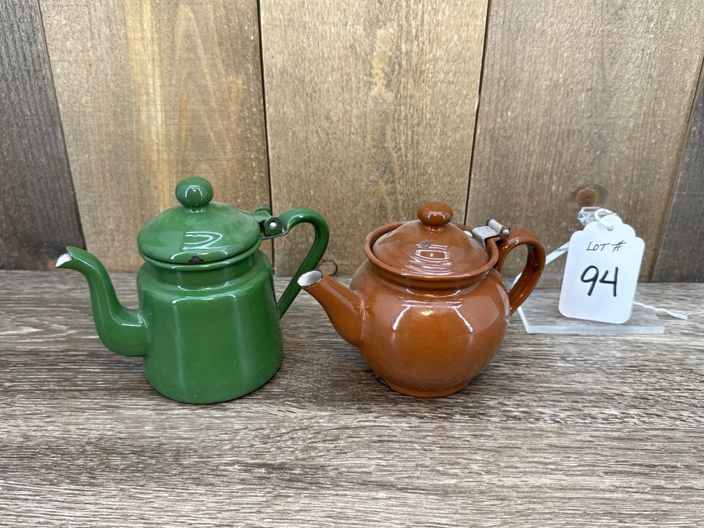 Small Enamelware Coffee & Tea Pots