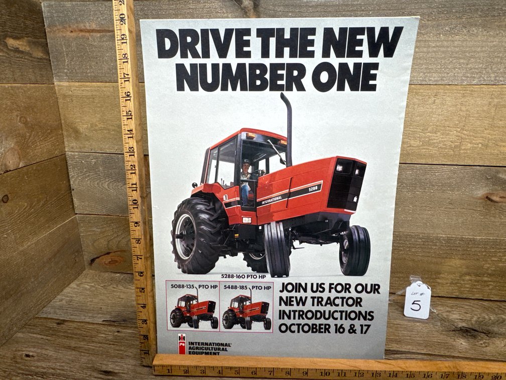 Vtg. IH Dealer Promo Sign & Poster
