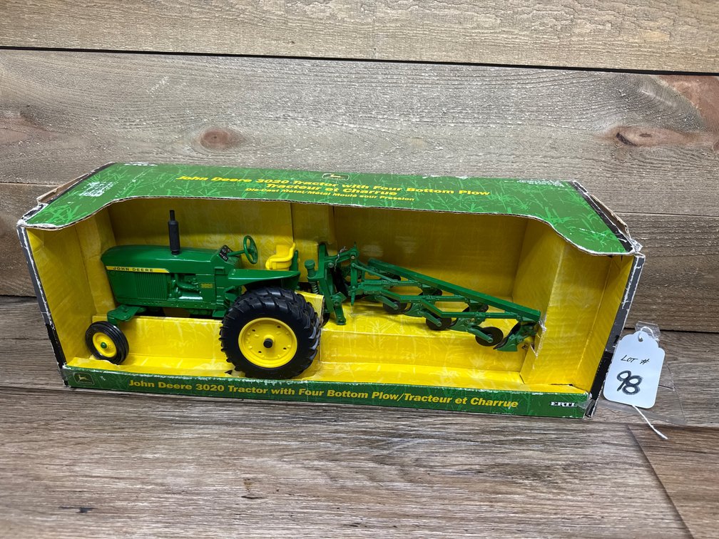 1:16 JD 3020 w/4 Bottom Plow - Duals