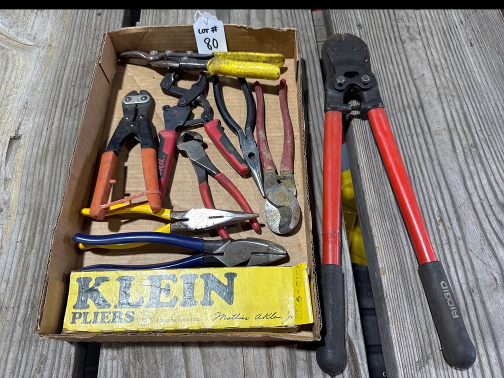 Various Pliers & Bolt Cutters