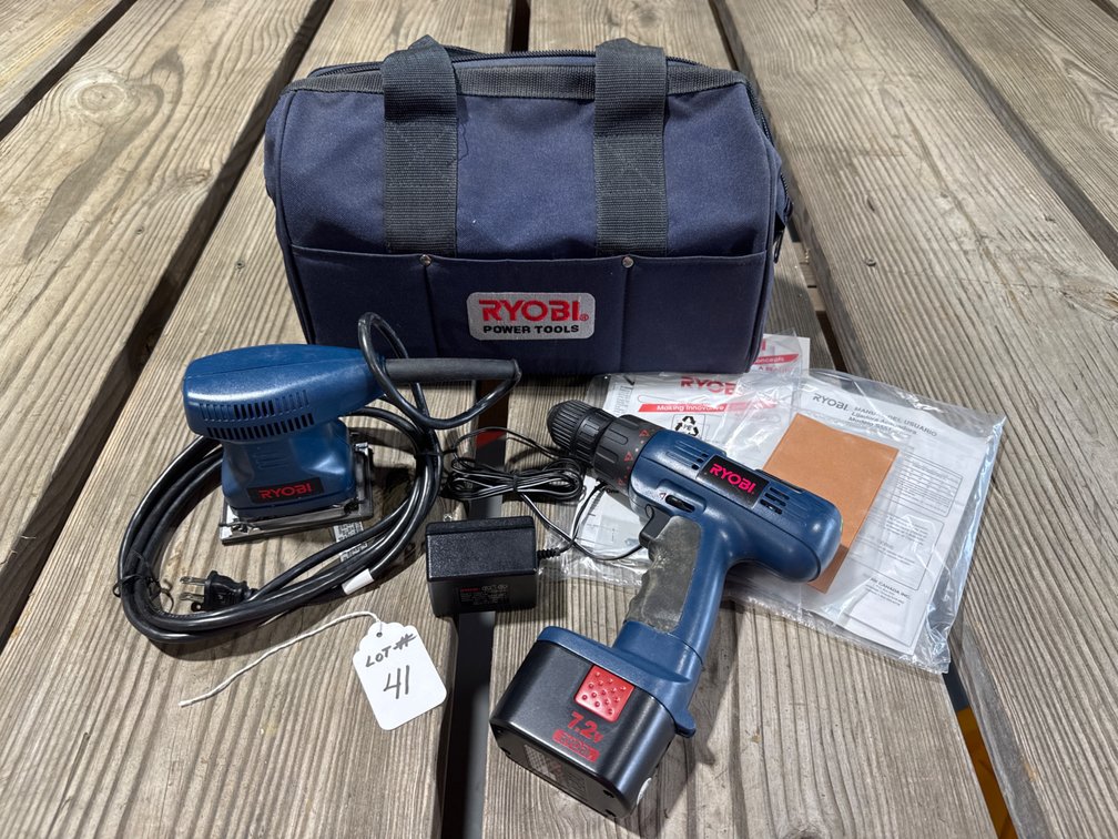 Ryobi Palm Sander and Drill