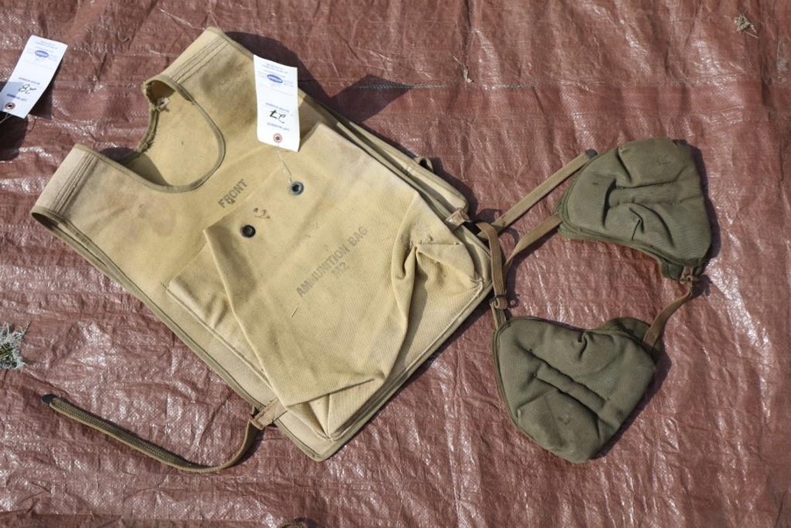 Vintage Army Ammo Carry Vest w/ Shoulder Pads