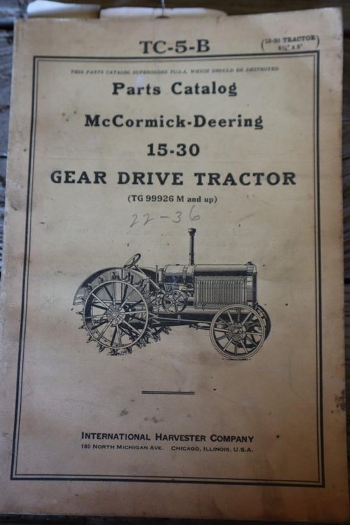 IHC 15-30 Parts Manual