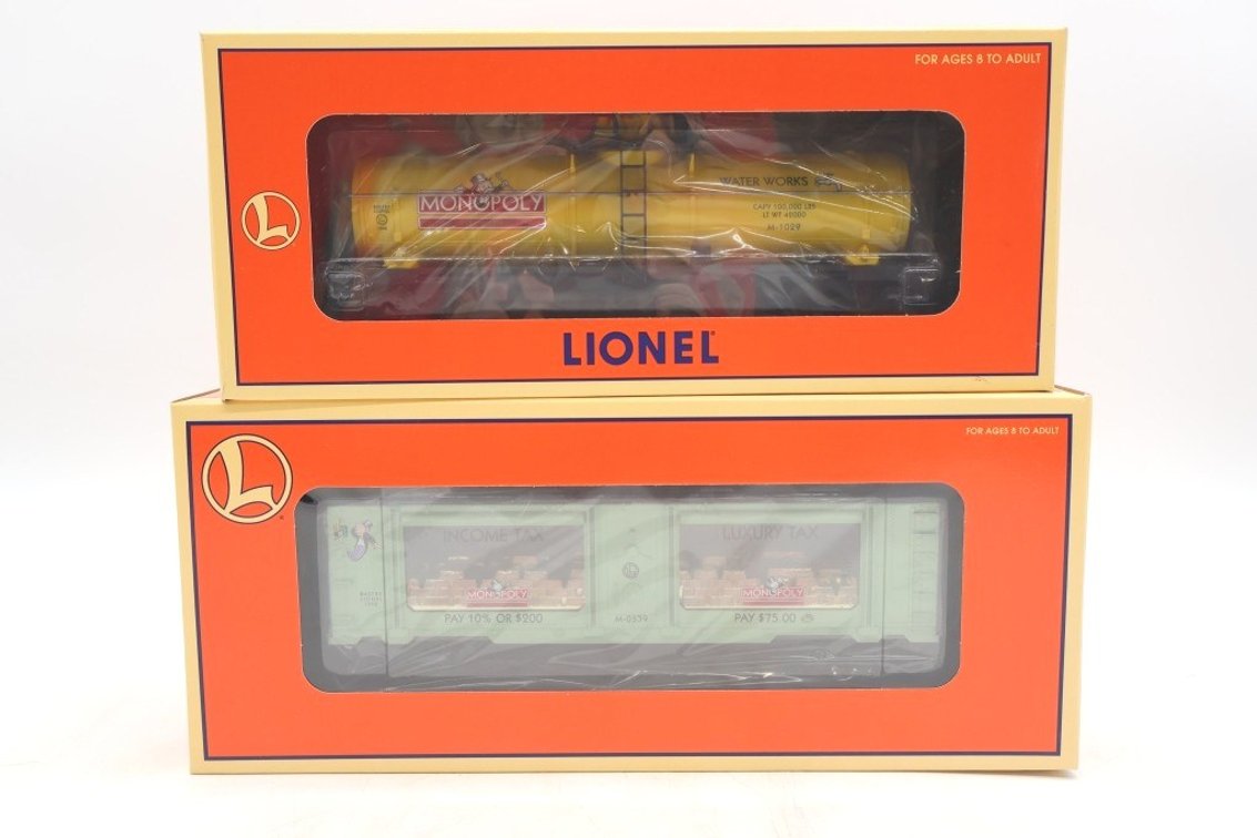Lot of (2) Lionel Monopoly Train Cars