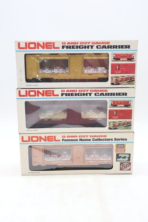 Lot of (3) Lionel Incl. Philadelphia Mint Car, Gold Bullion Car, and Denver Mint Car