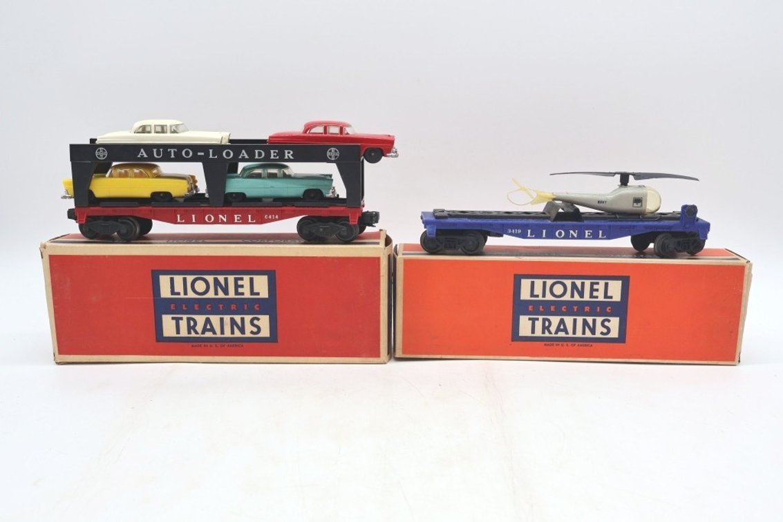 Lot of (2) Lionel Incl. Helicopter Car and Automobile Car