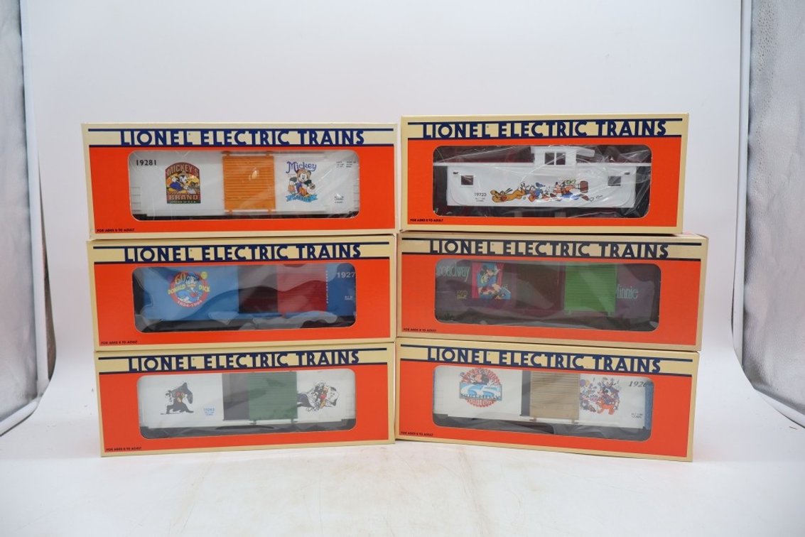 Lot of 6 Lionel Mickey Mouse Boxcars