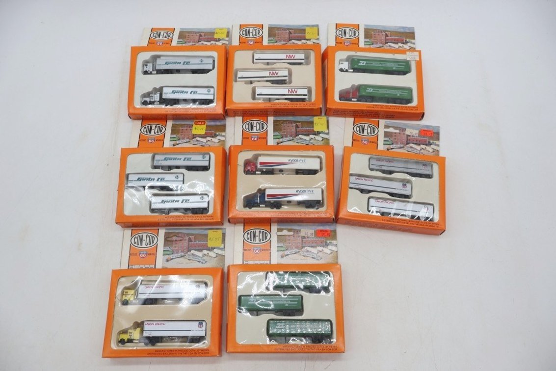 Lot of (8) N Scale Semi Tractor Sets