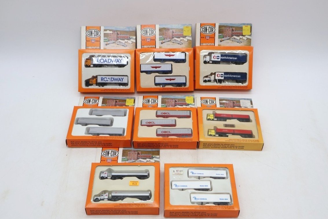 Lot of (8) N Scale Semi Tractor Sets