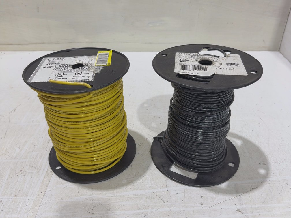1 - 10AWG STrand and 1 10 STR THHN Black