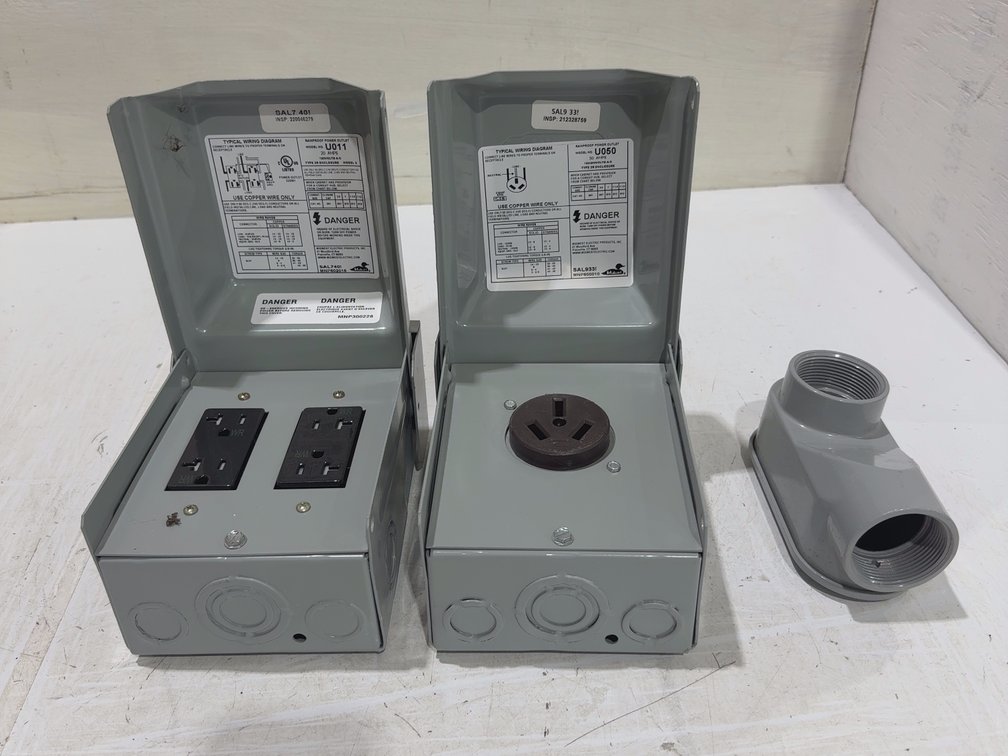 2 outdoor wire boxes