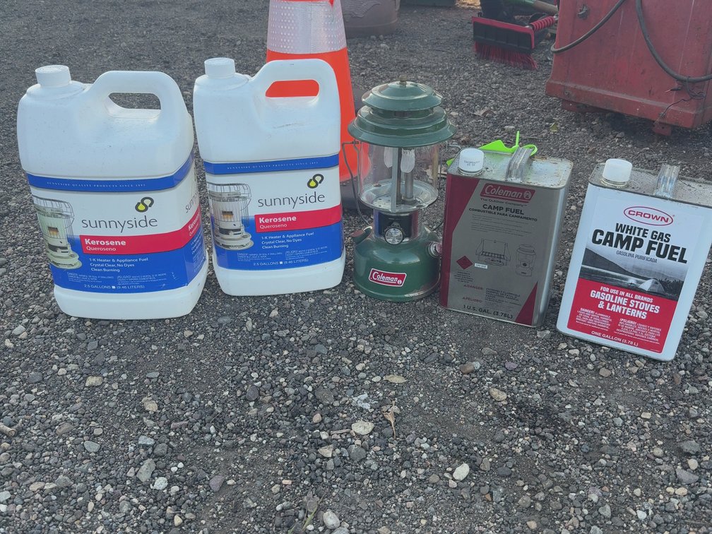 Kerosene, camp fuel, lantern