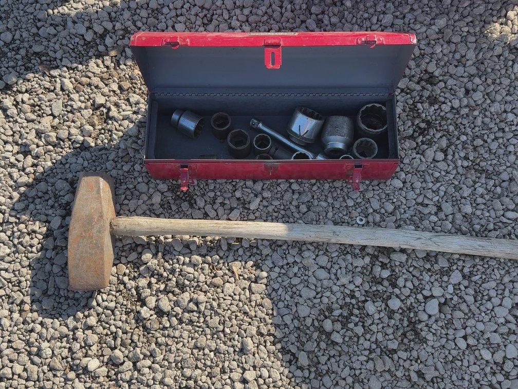 Sockets and sledge hammer