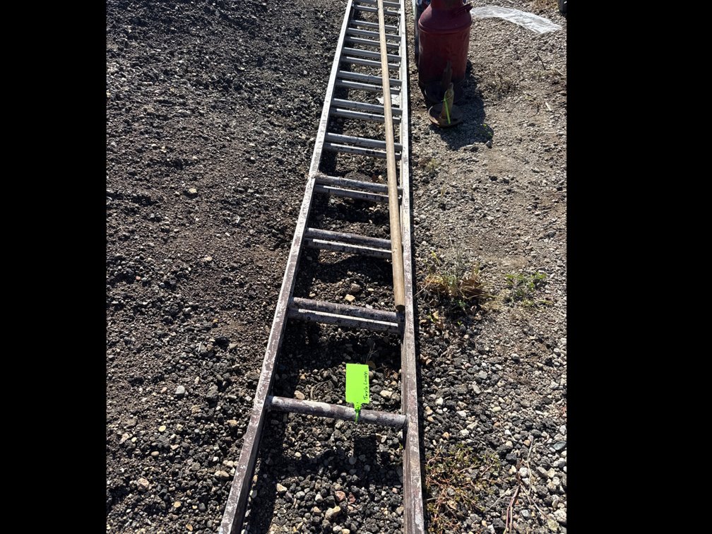 Extension ladder & Duck billed push pole