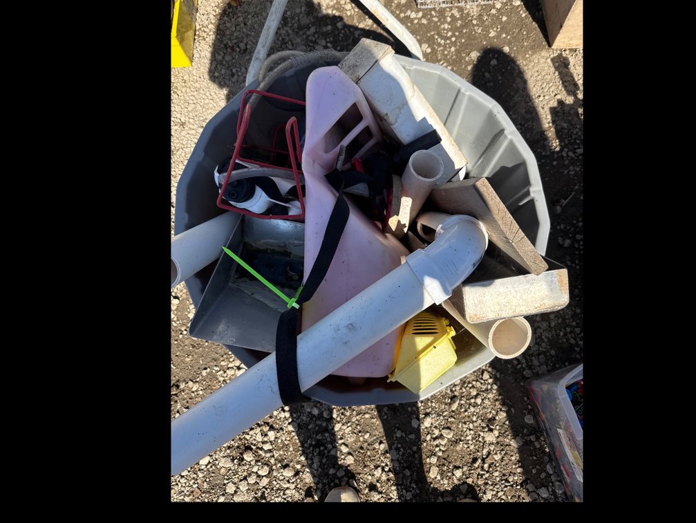 Buckets and container of misc