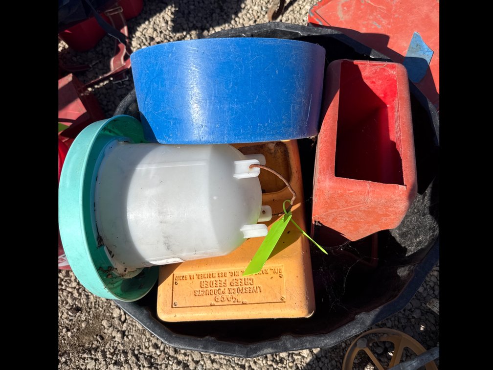 Container of feeders/water