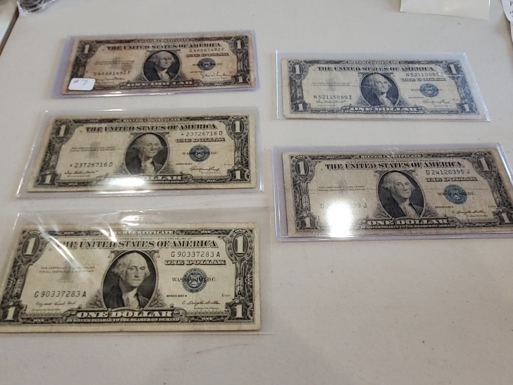 $1 bills- information below
