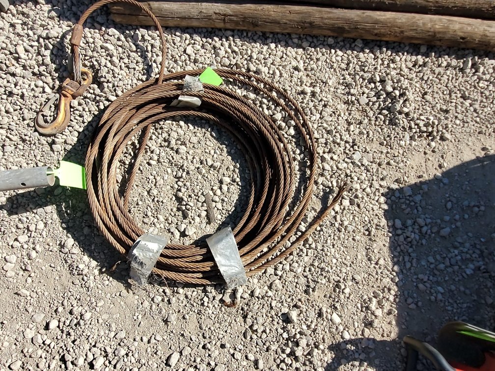 Metal cable with hook.