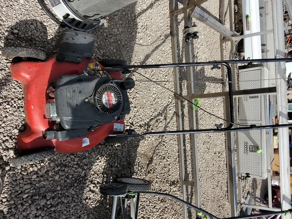 Push mower.
