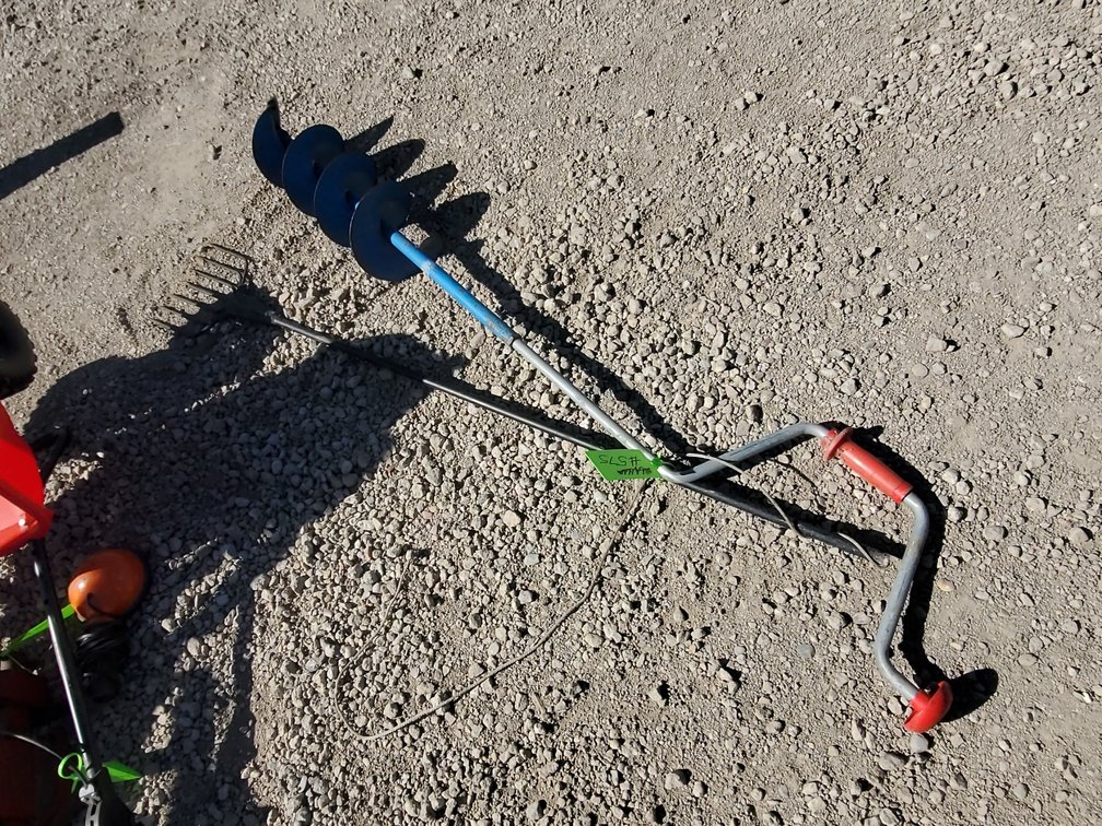 Ice auger & fish spear