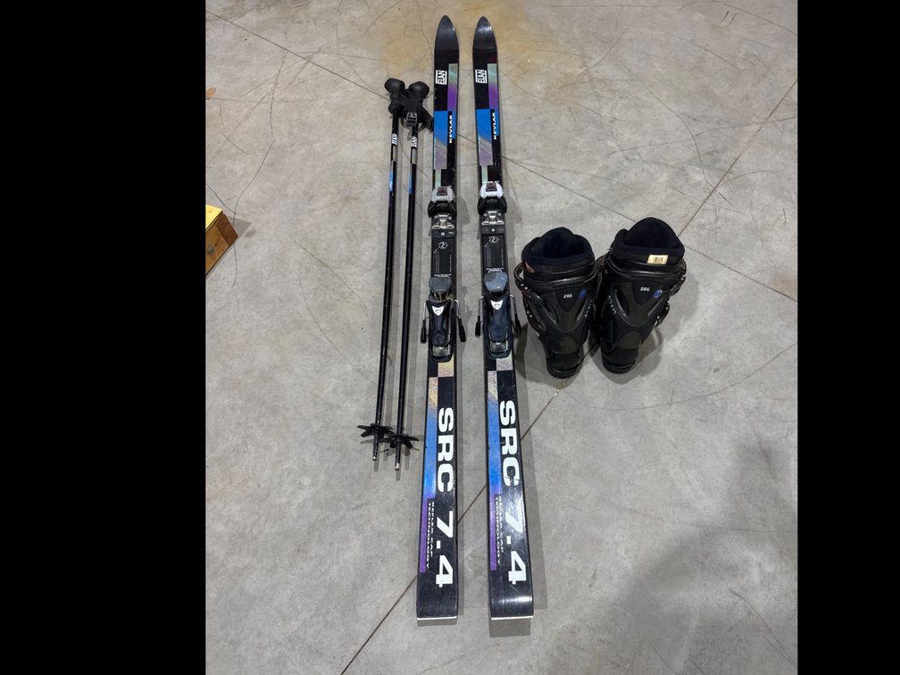 Cross-country skis, poles, boots