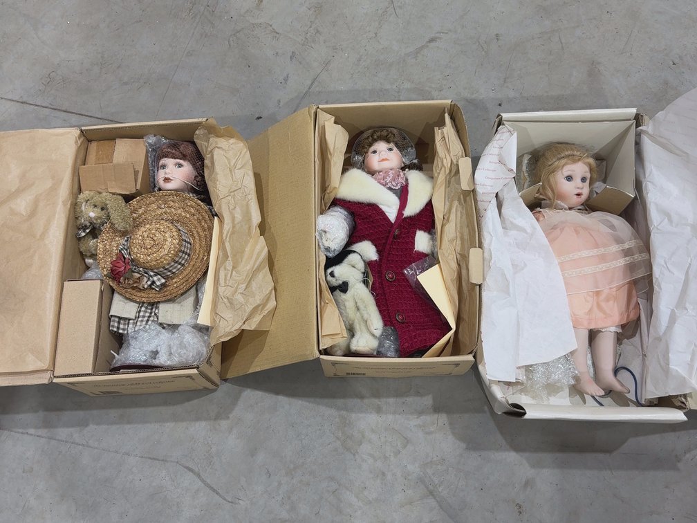 3 Porcelain Dolls