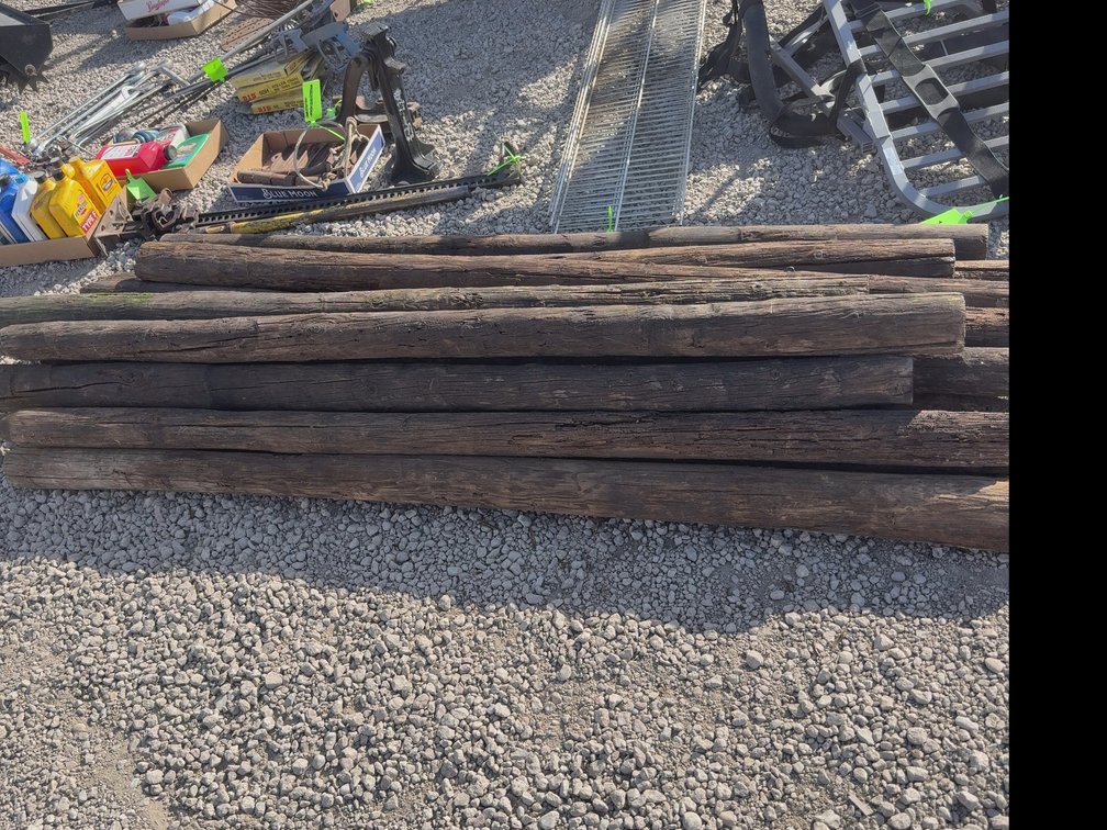 Pile of wood posts