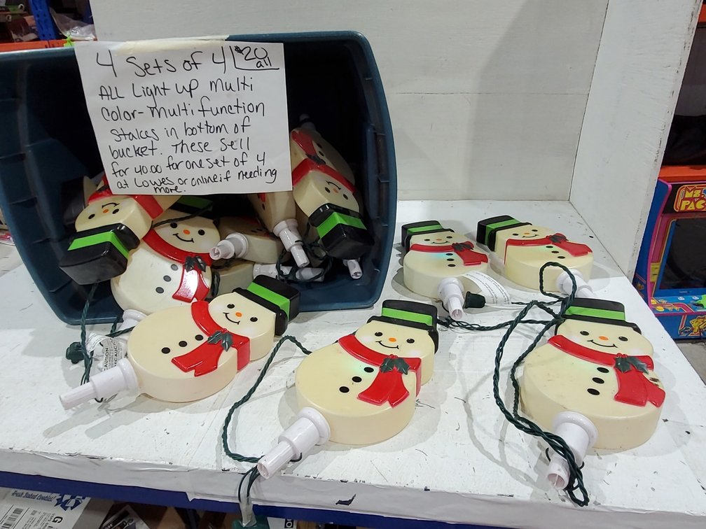 Multi-color light up snowmen